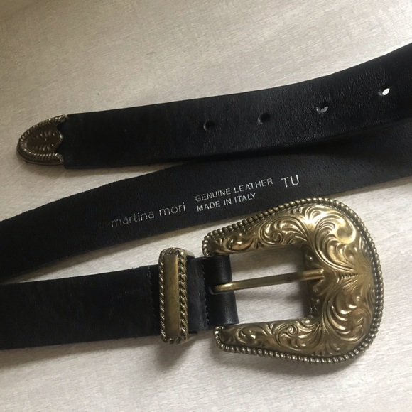 Women’s Italian Leather & Brass Belt - Picture 5 of 6